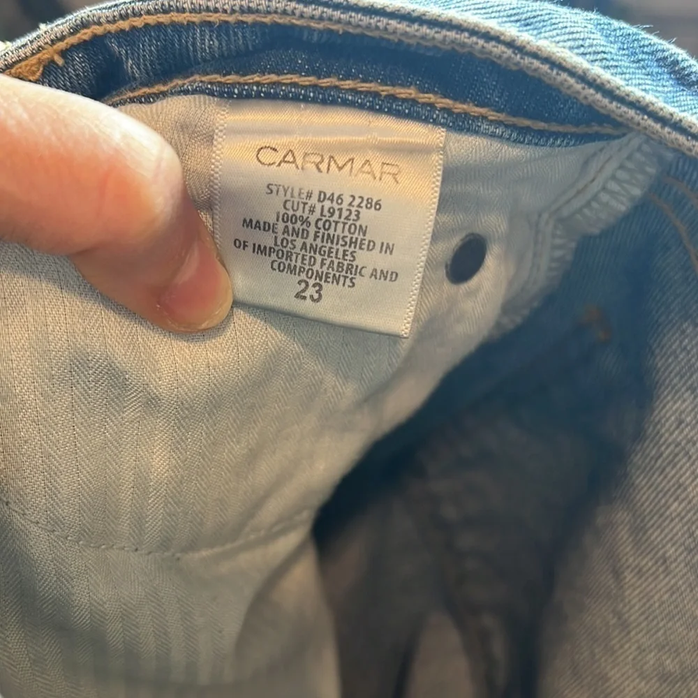 Carmar Emelia Distressed Straight Leg Jeans Size 23